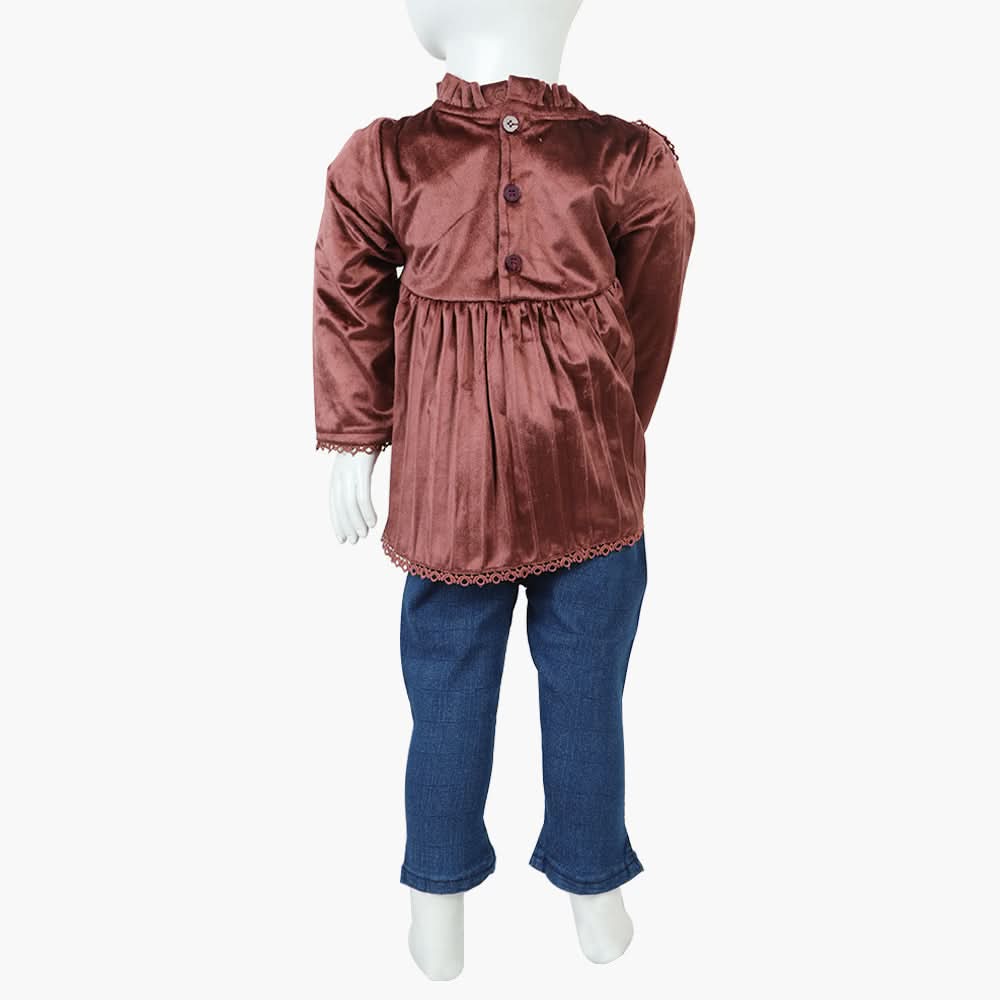 Girls Pant Suit - Maroon, Girls Suits, Chase Value, Chase Value