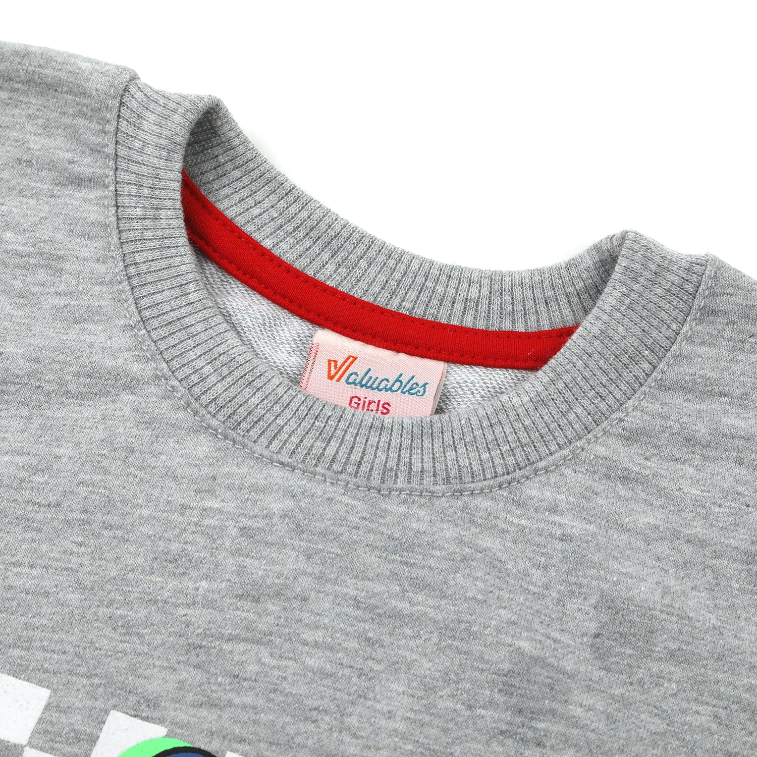 Girls Full Sleeves Sweat Shirt - Grey, Girls Hoodies & Sweat Shirts, Chase Value, Chase Value