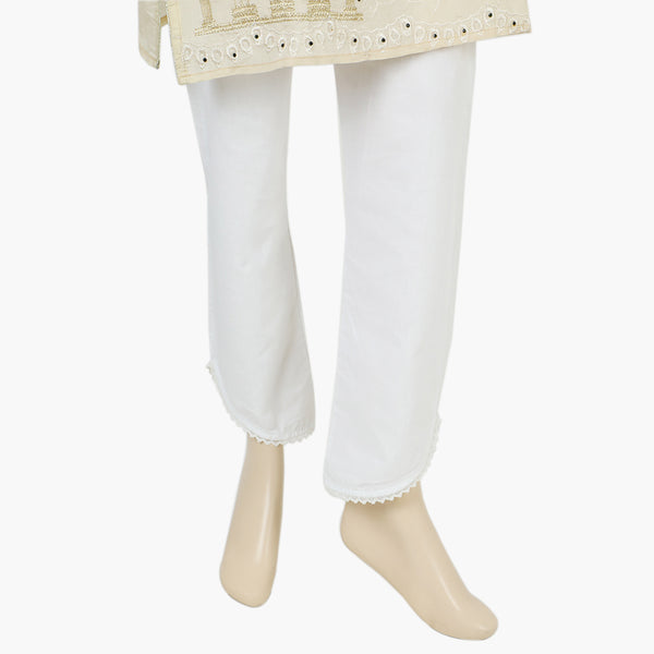 Women's Woven Trouser - White