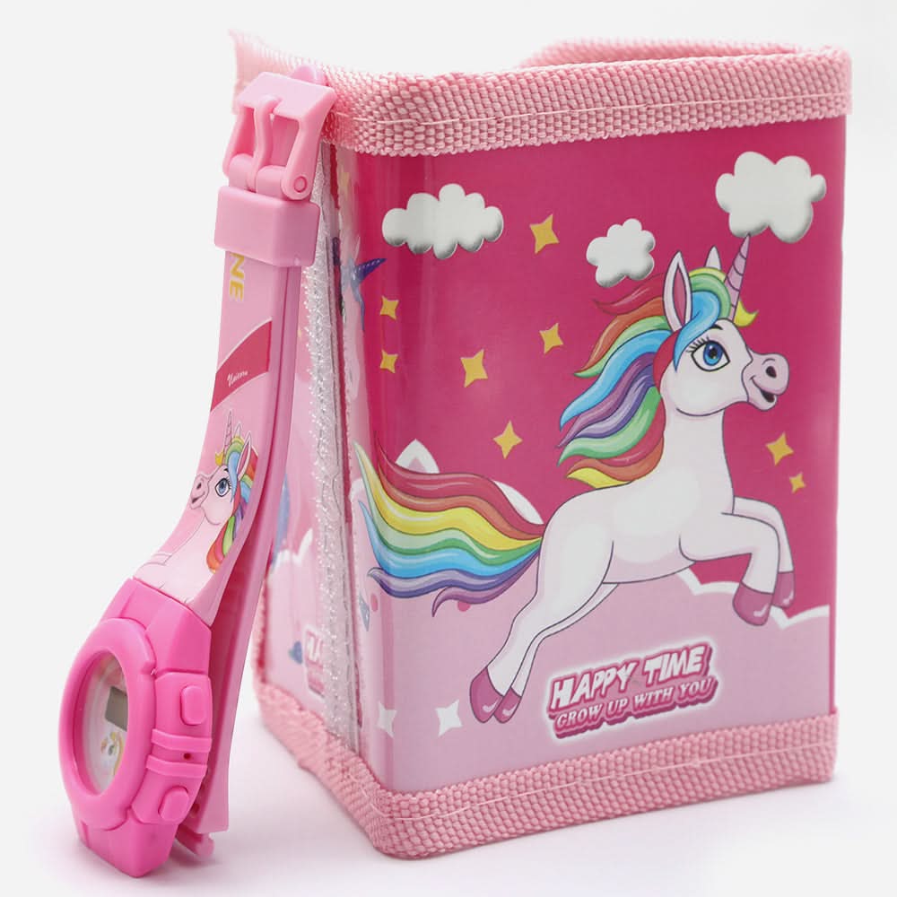 Kids Watch With Wallet - Pink, Boys Watches, Chase Value, Chase Value