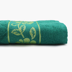 Bath Towel Embossed Flower - Green, Bath Towels, Chase Value, Chase Value
