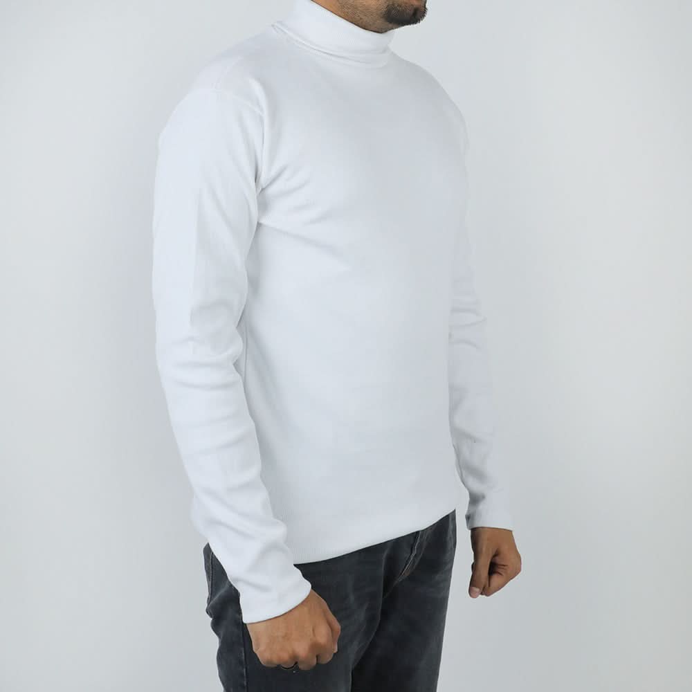 Men's High Neck - White, Men's Sweater & Sweat Shirts, Chase Value, Chase Value