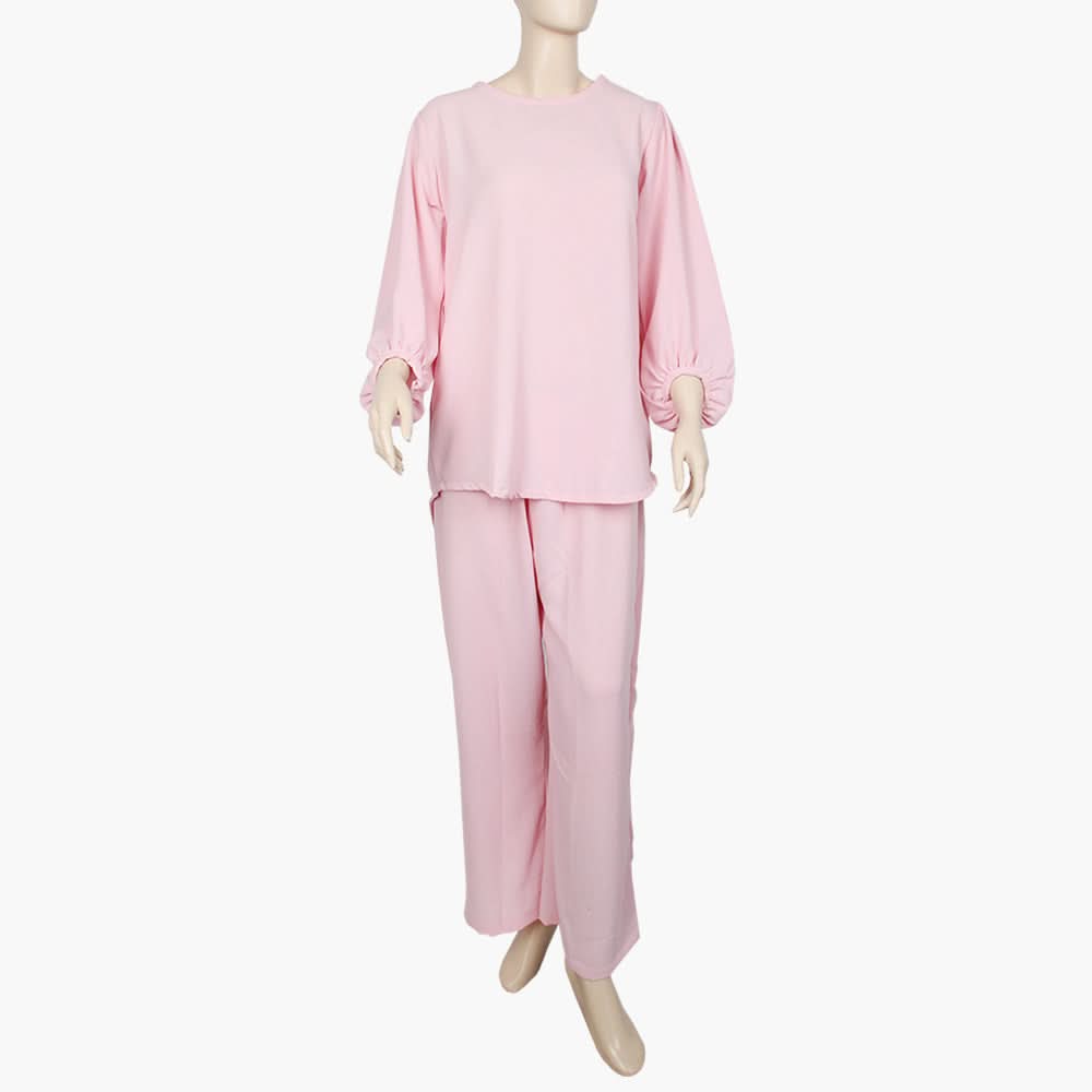Women's Western 2 Pcs Suit - Pink, Women Night Suit, Chase Value, Chase Value