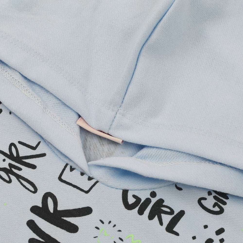 Girls Full Sleeves Hoodie T-Shirt - Blue, Girls Hoodies & Sweat Shirts, Chase Value, Chase Value