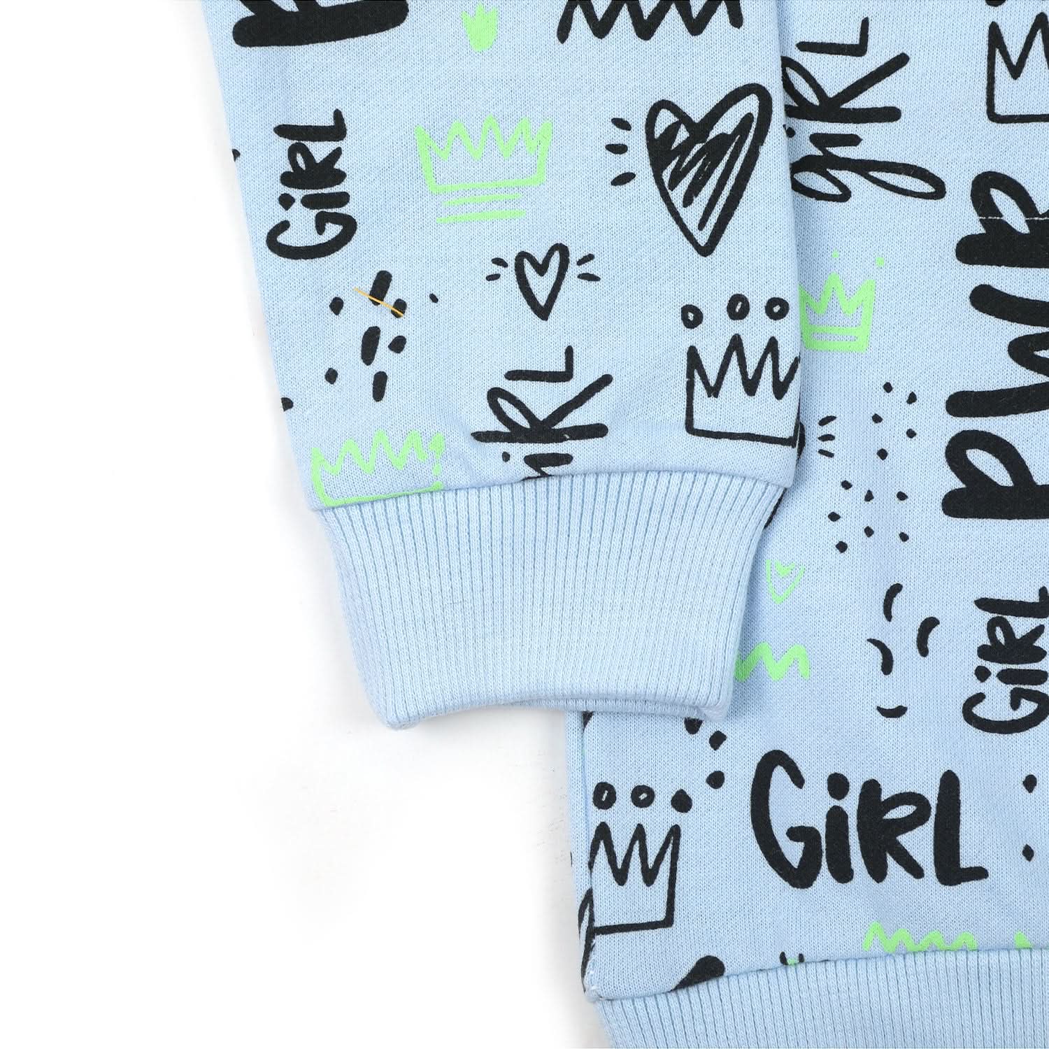 Girls Full Sleeves Hoodie T-Shirt - Blue, Girls Hoodies & Sweat Shirts, Chase Value, Chase Value