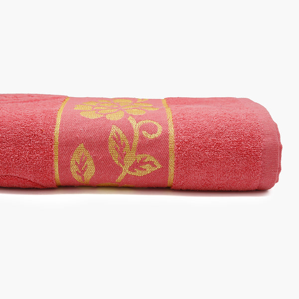 Bath Towel Embossed Flower - Pink, Bath Towels, Chase Value, Chase Value