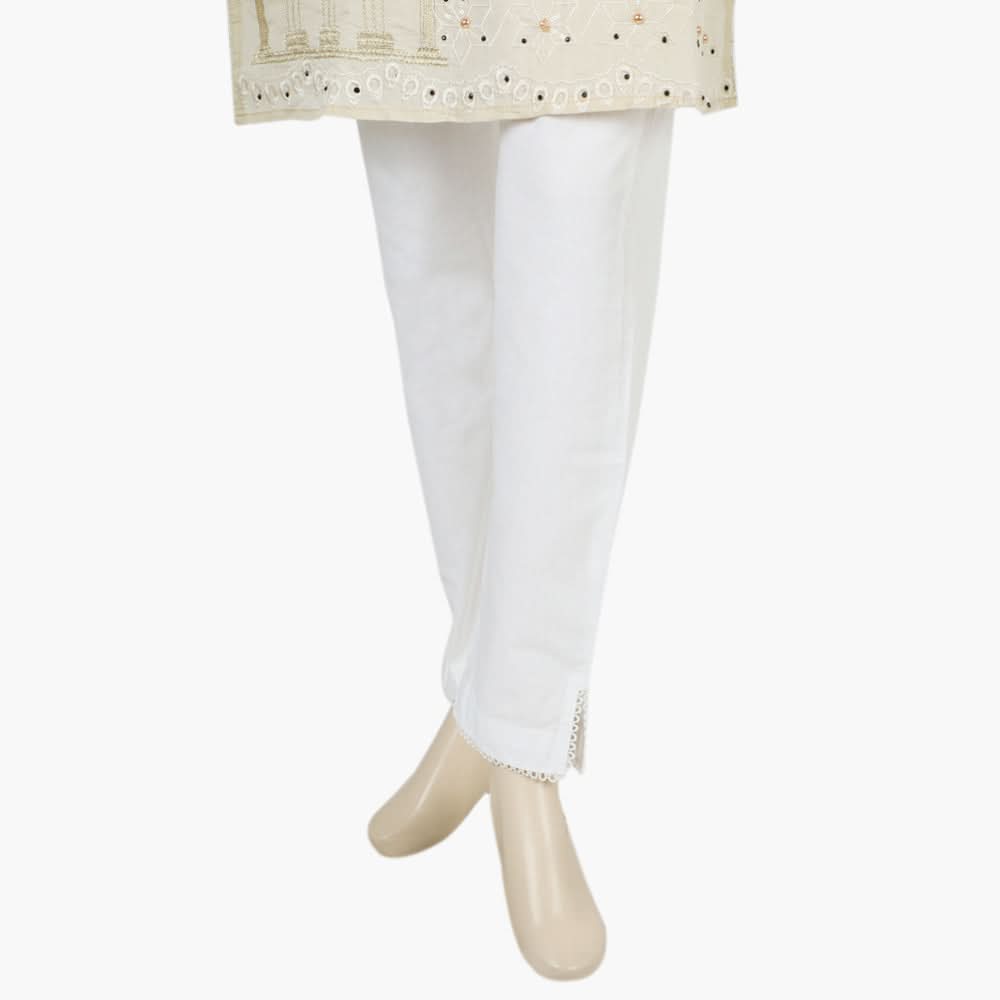 Women's Woven Trouser - White, Women Pants & Tights, Chase Value, Chase Value