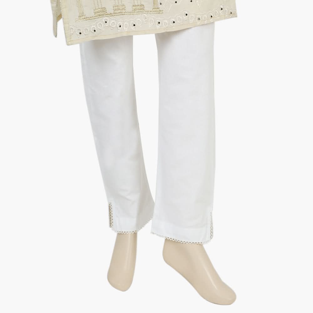 Women's Woven Trouser - White, Women Pants & Tights, Chase Value, Chase Value