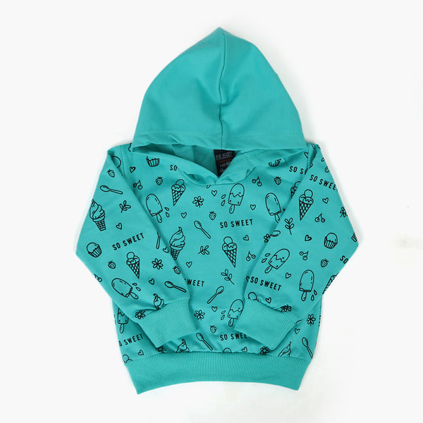 Girls Hoodie T-Shirt - Sea Green, Girls Hoodies & Sweat Shirts, Chase Value, Chase Value