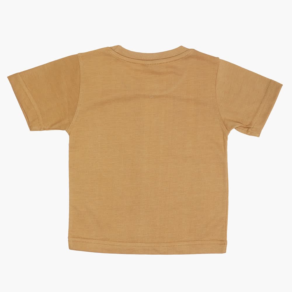 Boys Half Sleeves T-Shirt - Light Brown, Boys T-Shirts, Chase Value, Chase Value