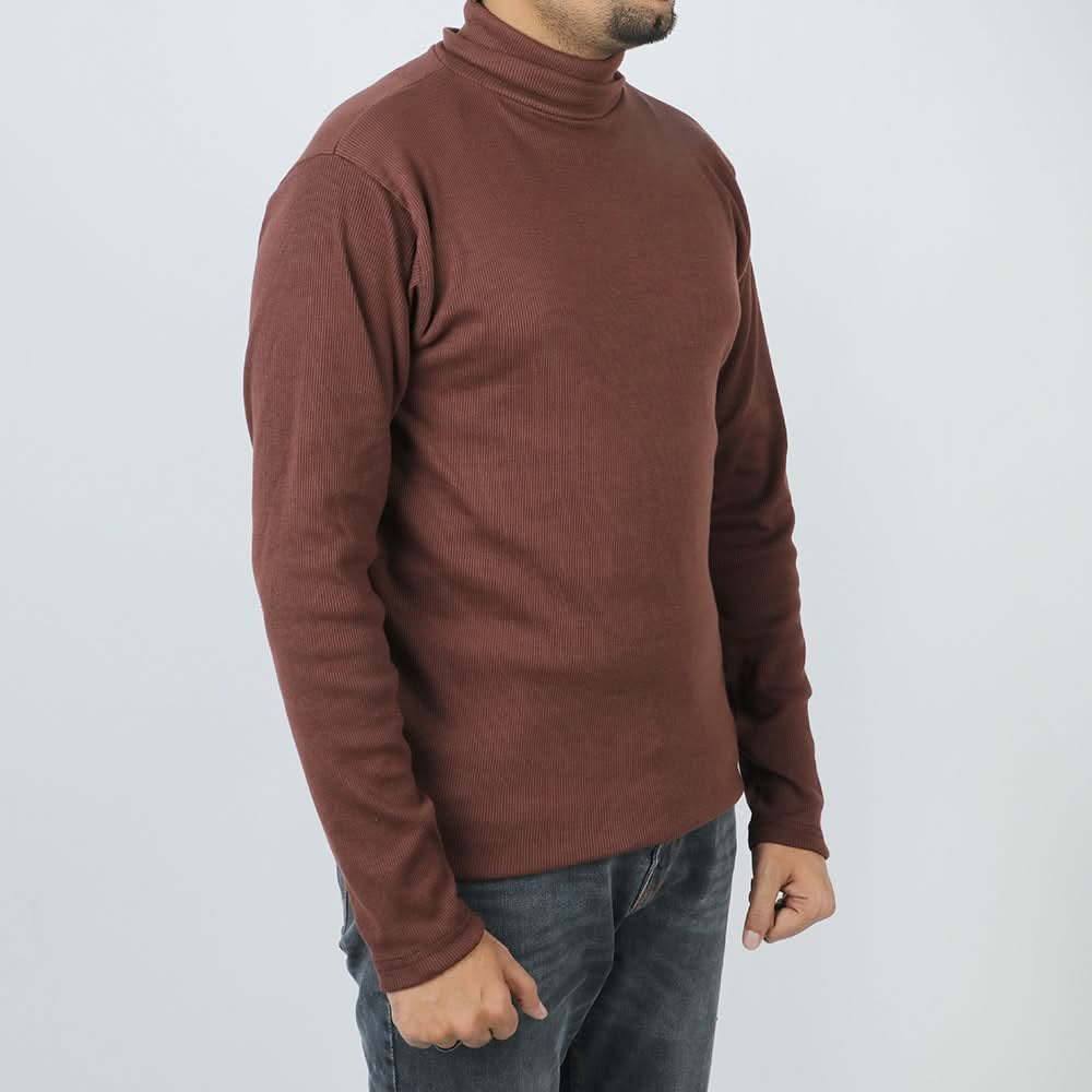 Men's High Neck - Dark Brown, Men's Sweater & Sweat Shirts, Chase Value, Chase Value