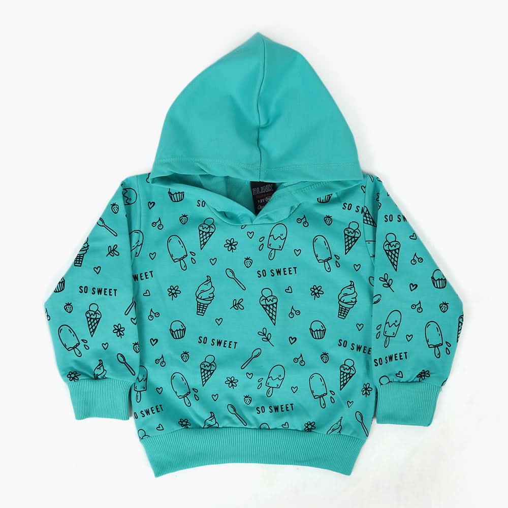 Girls Hoodie T-Shirt - Sea Green, Girls Hoodies & Sweat Shirts, Chase Value, Chase Value