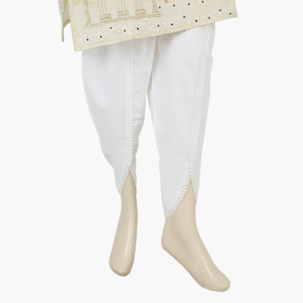 Women's Cotton Shalwar - White, Women Pants & Tights, Chase Value, Chase Value