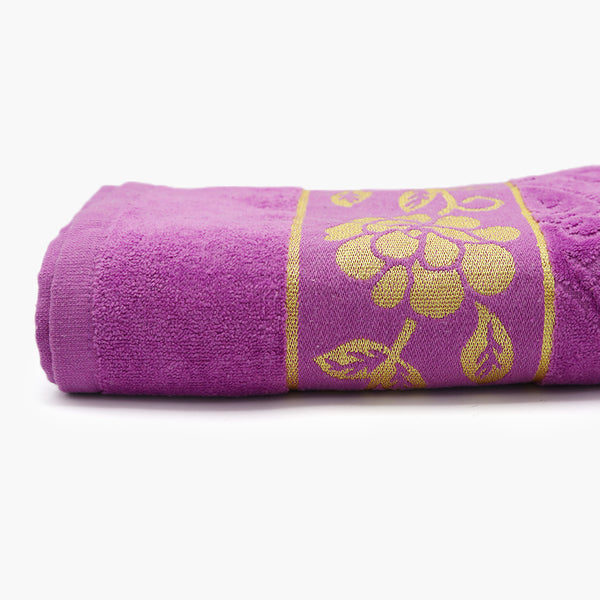 Bath Towel Embossed Flower - Purple, Bath Towels, Chase Value, Chase Value