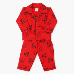 Newborn Girls Night Suit - Red