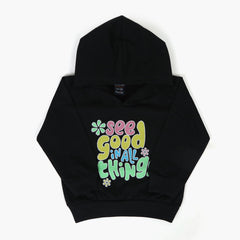 Girls Hoodie T-Shirt - Black, Girls Hoodies & Sweat Shirts, Chase Value, Chase Value