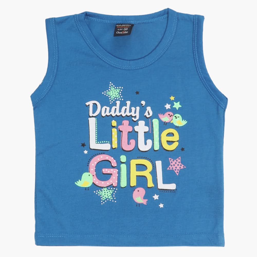 Girls Sando T-Shirt - Blue, Girls T-Shirts, Chase Value, Chase Value
