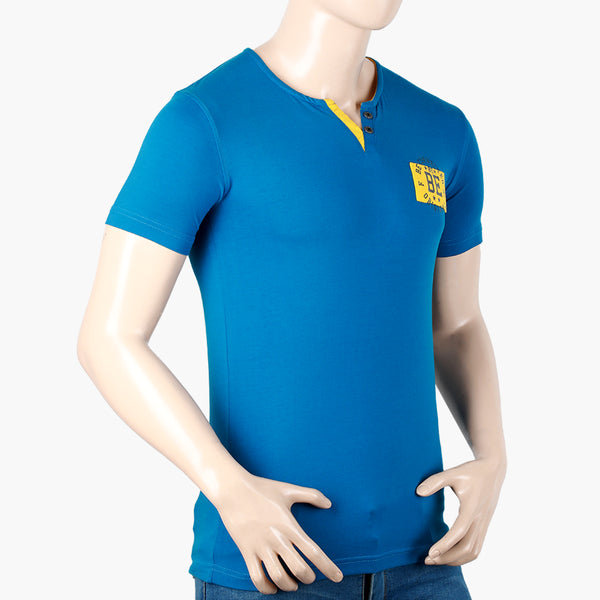 Men's Half Sleeves T-Shirt - Blue, Men's T-Shirts & Polos, Chase Value, Chase Value