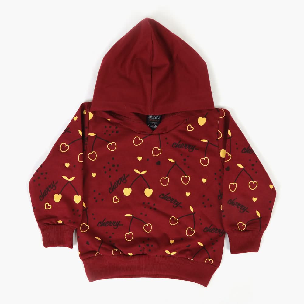Girls Hoodie T-Shirt - Red, Girls Hoodies & Sweat Shirts, Chase Value, Chase Value