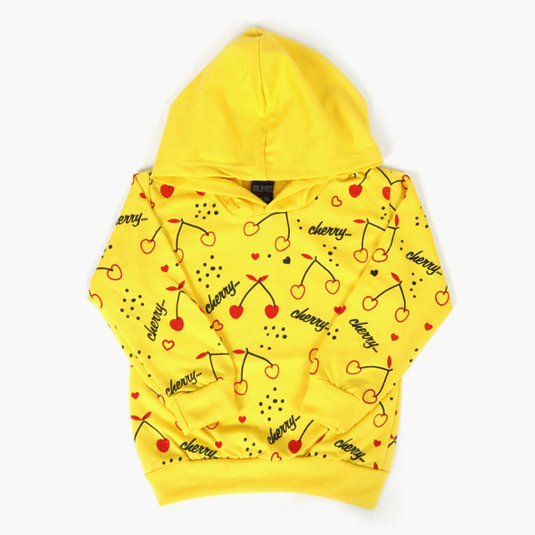 Girls Hoodie T-Shirt - Yellow, Girls Hoodies & Sweat Shirts, Chase Value, Chase Value