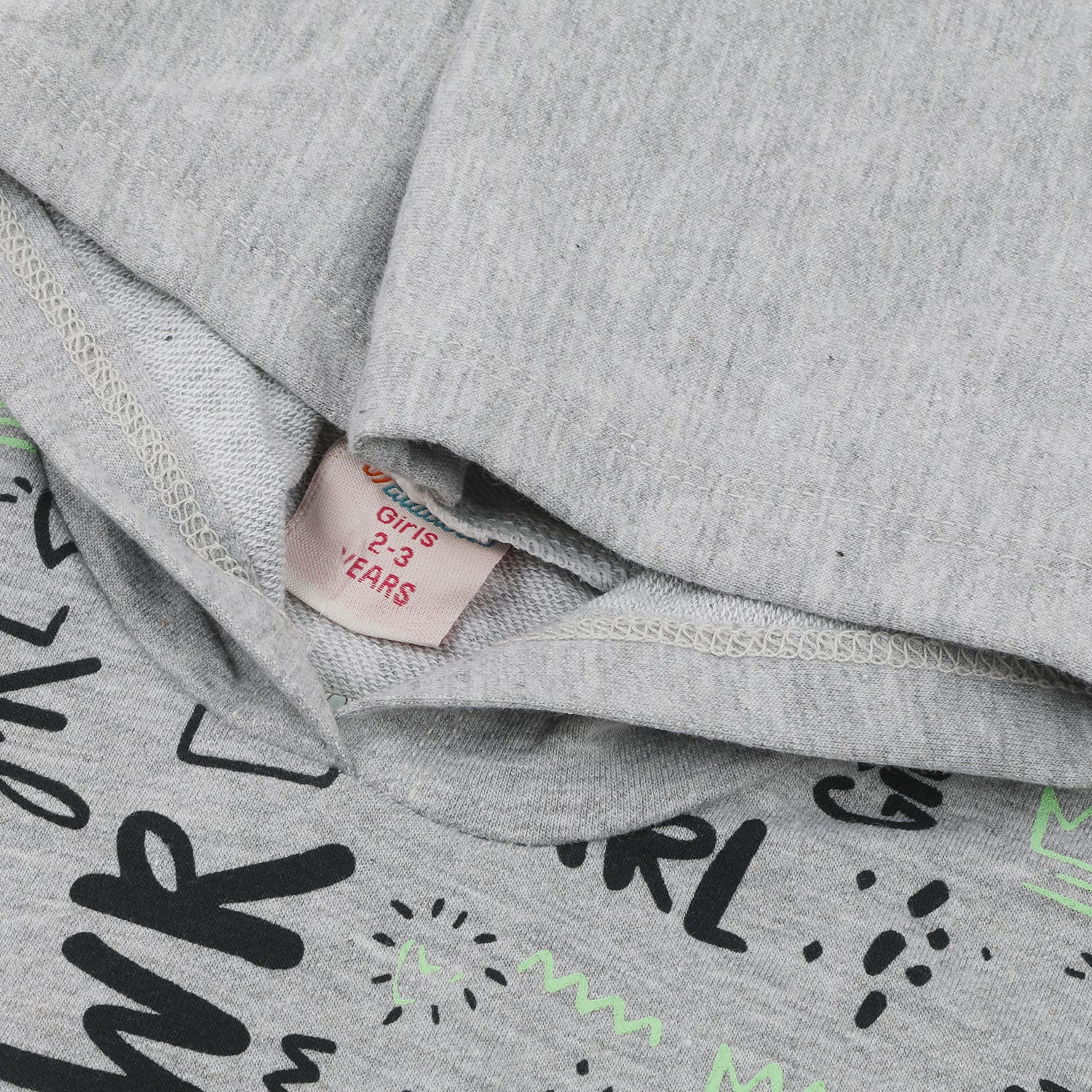 Girls Full Sleeves Hoodie T-Shirt - Grey, Girls Hoodies & Sweat Shirts, Chase Value, Chase Value