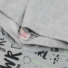 Girls Full Sleeves Hoodie T-Shirt - Grey