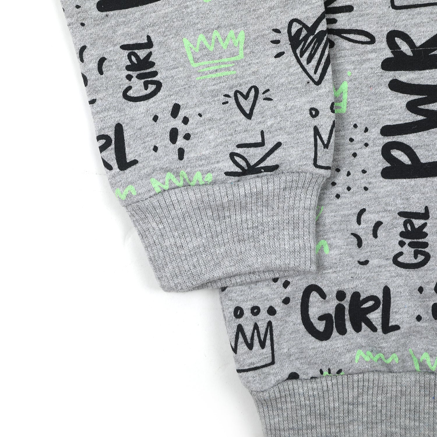 Girls Full Sleeves Hoodie T-Shirt - Grey, Girls Hoodies & Sweat Shirts, Chase Value, Chase Value