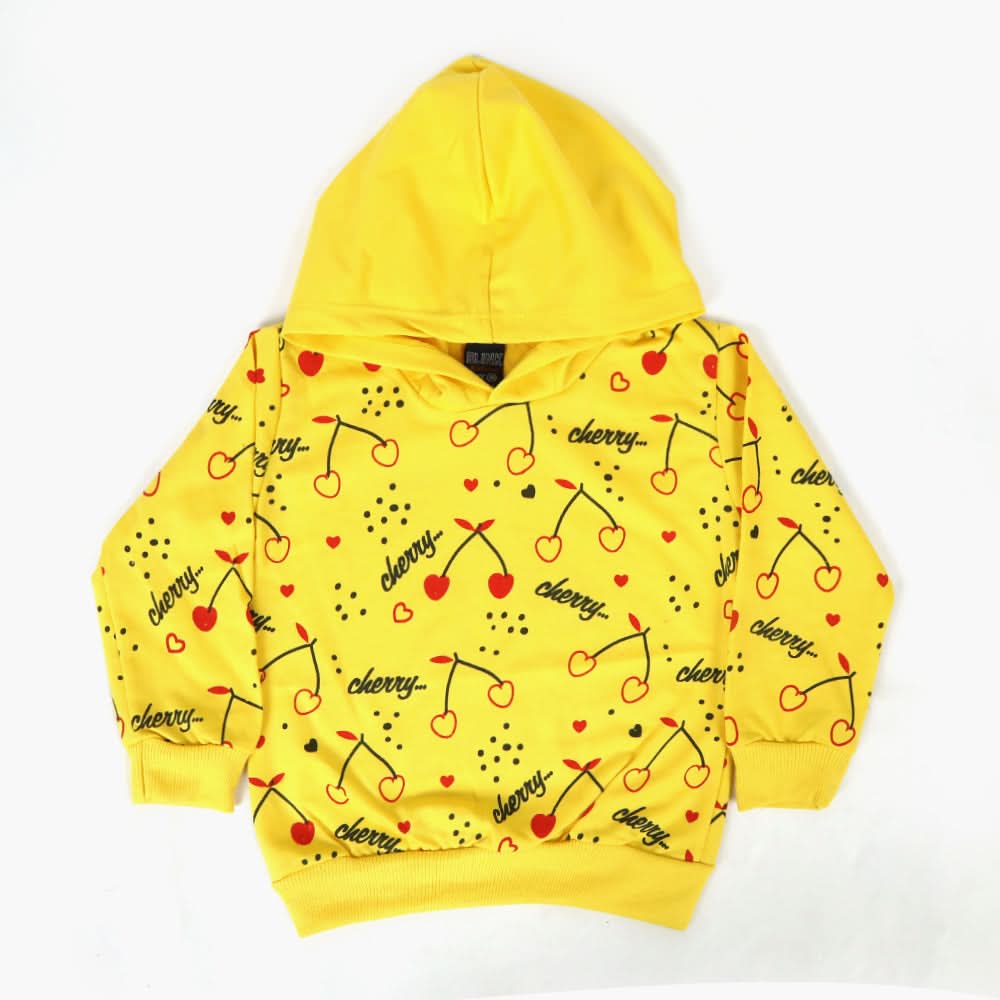 Girls Hoodie T-Shirt - Yellow, Girls Hoodies & Sweat Shirts, Chase Value, Chase Value