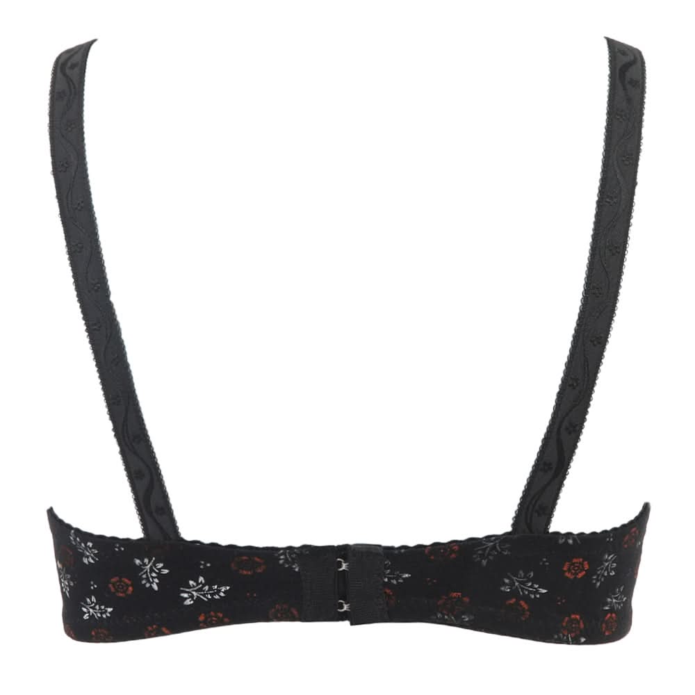 Women's Cotton Printed Bra - Black, Women Bras, Chase Value, Chase Value
