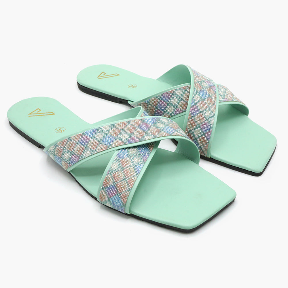 Women's Slipper - Green, Women Slippers, Chase Value, Chase Value