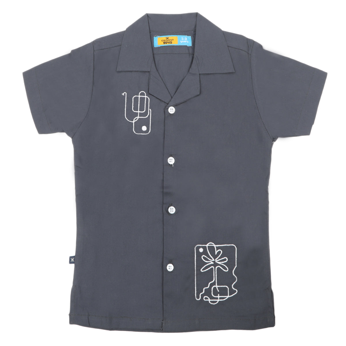 Eminent Boys Half Sleeves Causal Shirt - Dark Grey, Boys Shirts, Eminent, Chase Value