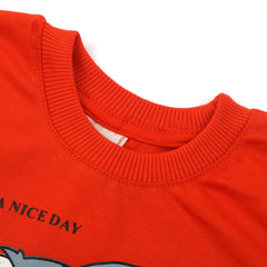 Girls Full Sleeves Sweat Shirt - Orange