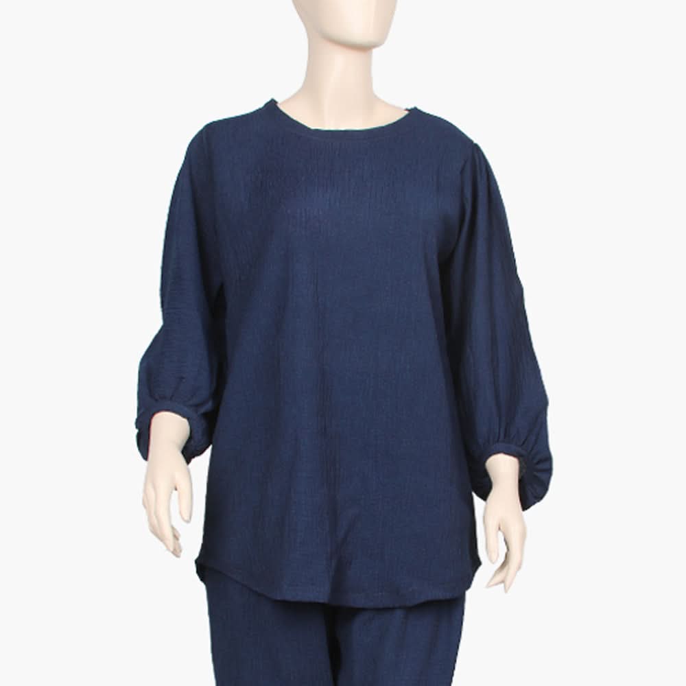 Women's Western 2 Pcs Suit - Navy Blue, Women Night Suit, Chase Value, Chase Value