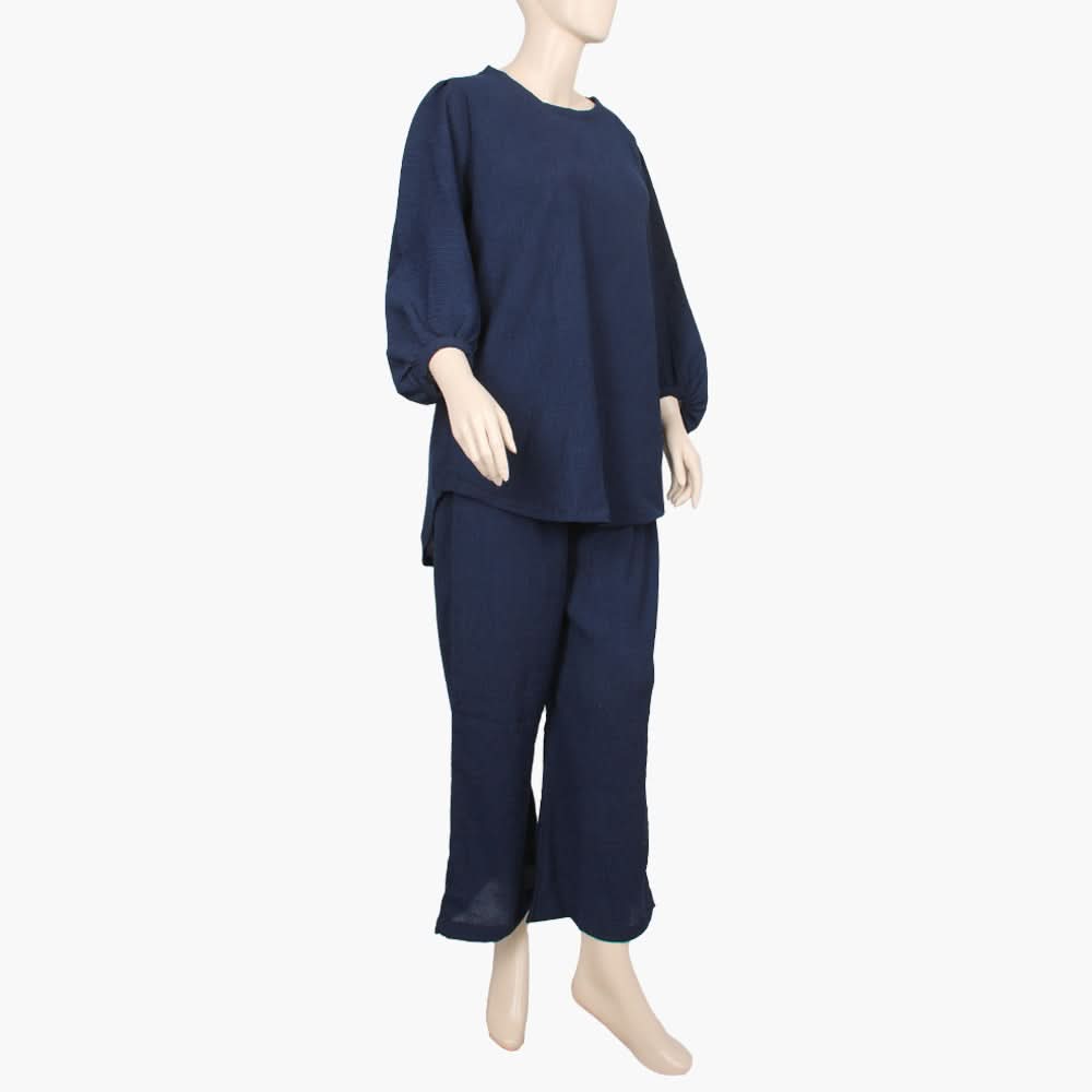 Women's Western 2 Pcs Suit - Navy Blue, Women Night Suit, Chase Value, Chase Value