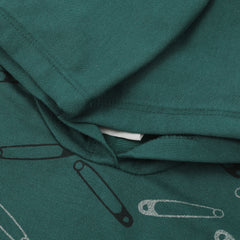 Girls Full Sleeves Hoodie T-Shirt - Dark Green