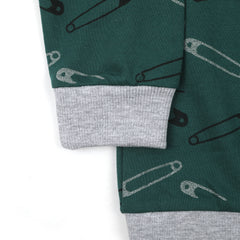 Girls Full Sleeves Hoodie T-Shirt - Dark Green