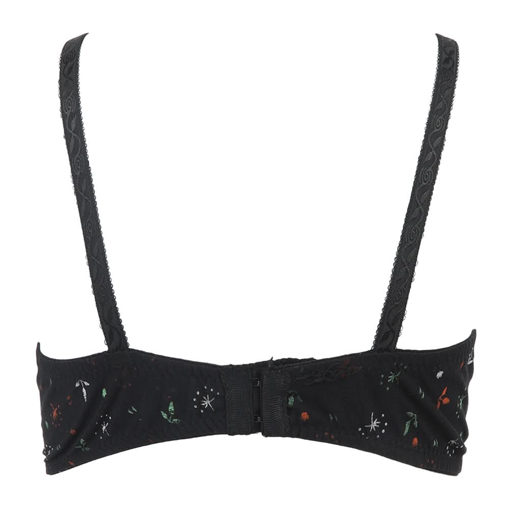 Women's Cotton Printed Bra - Black, Women Bras, Chase Value, Chase Value
