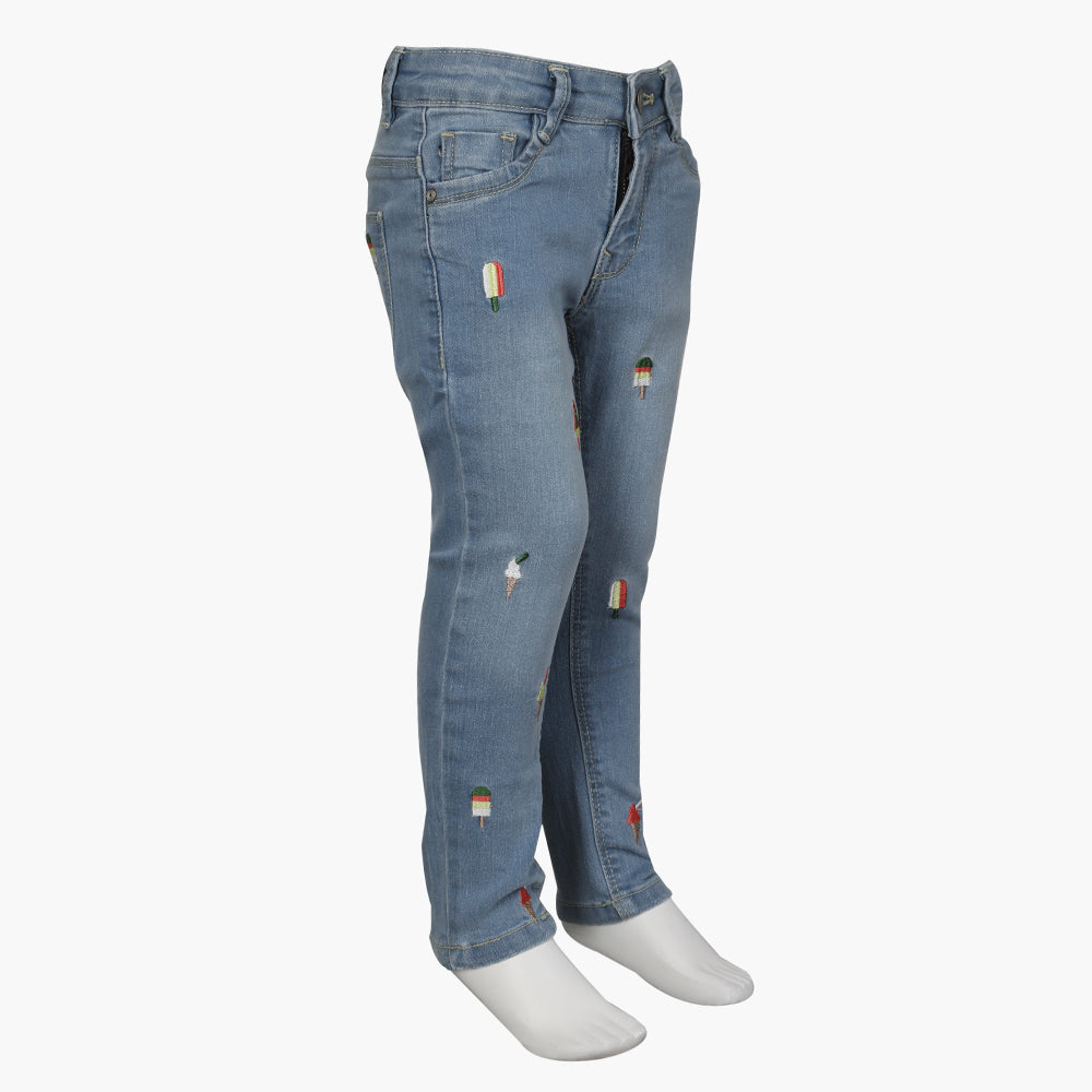 Girls Pants Denim - Light Blue, Girls Pants & Capri, Chase Value, Chase Value