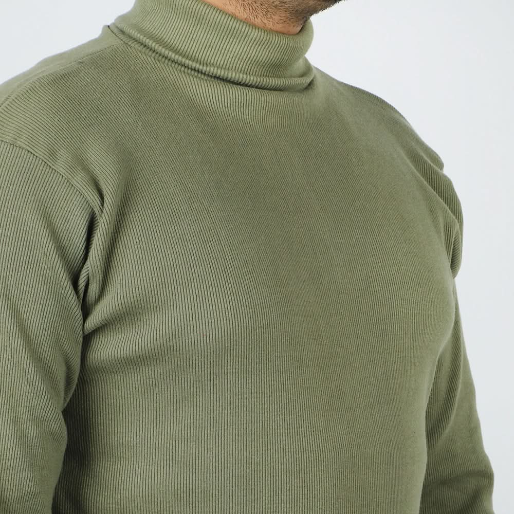 Men's High Neck - Olive Green, Men's Sweater & Sweat Shirts, Chase Value, Chase Value