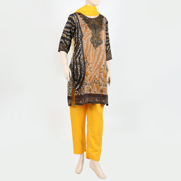 Women's Printed Shalwar Suit - C