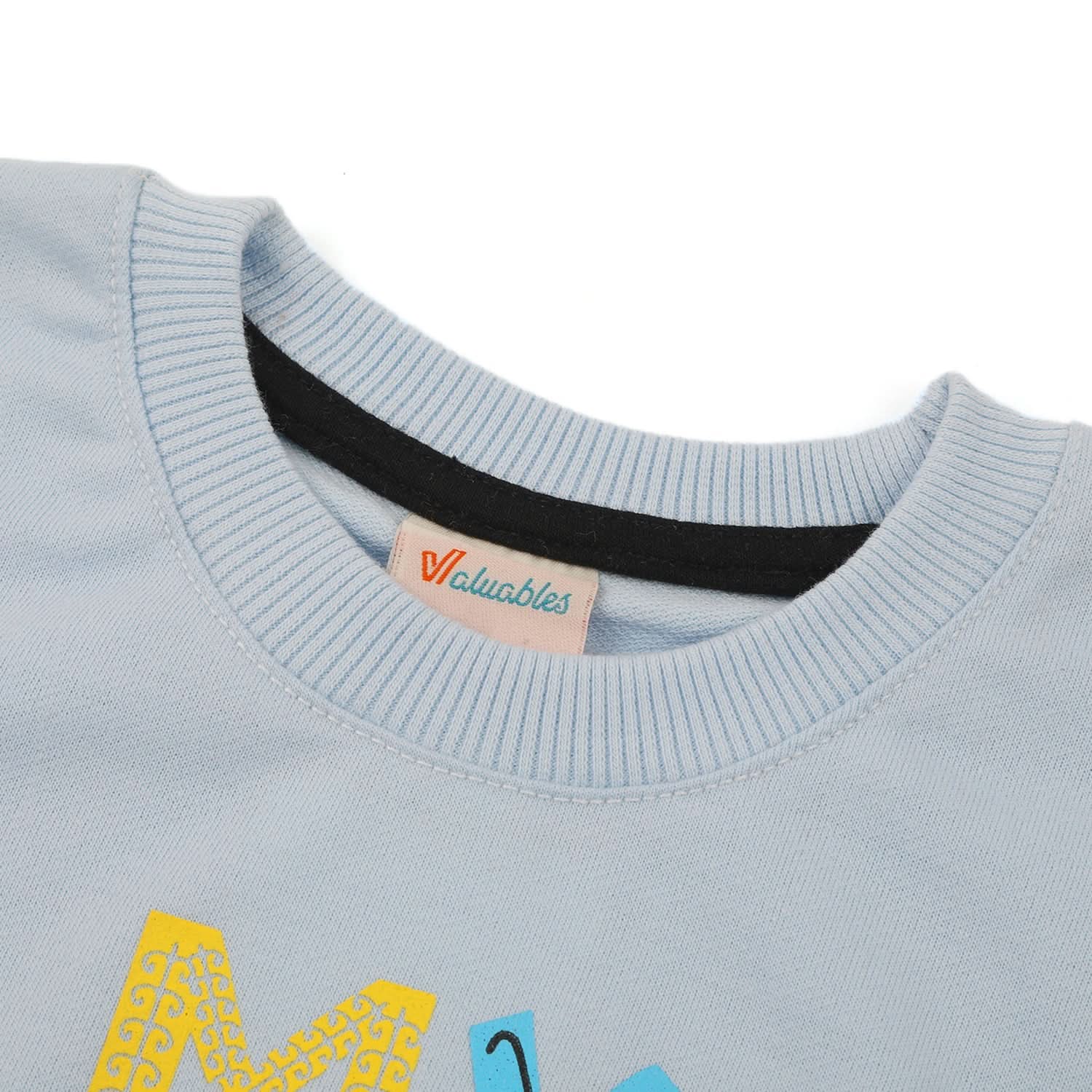 Girls Full Sleeves Sweat Shirt - Light Blue, Girls Hoodies & Sweat Shirts, Chase Value, Chase Value