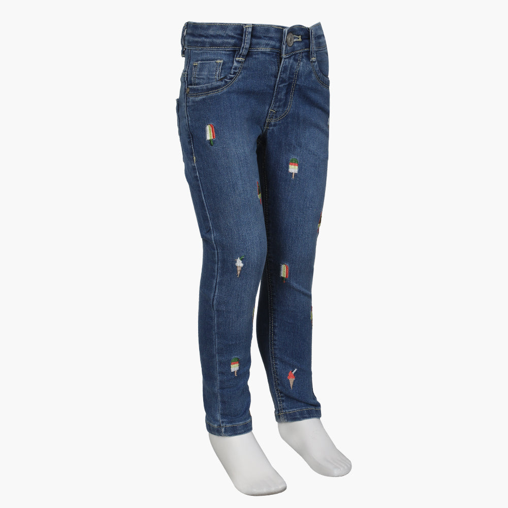 Girls Pants Denim - Blue, Girls Pants & Capri, Chase Value, Chase Value