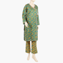 Women's Printed Co-Ord Set - Dark Green, Women Shalwar Suits, Chase Value, Chase Value