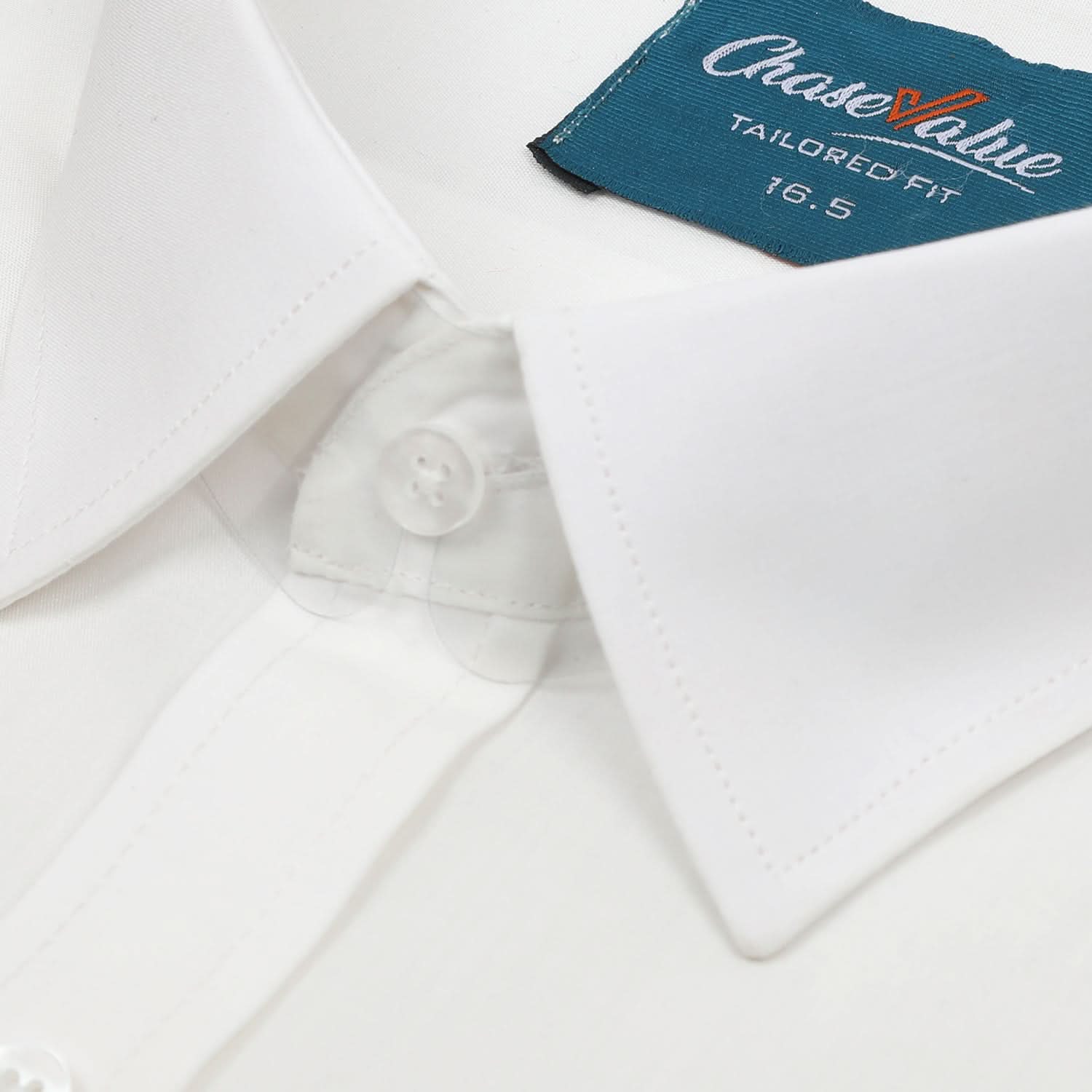 Men's Plain Formal Shirt - White, Men's Shirts, Chase Value, Chase Value
