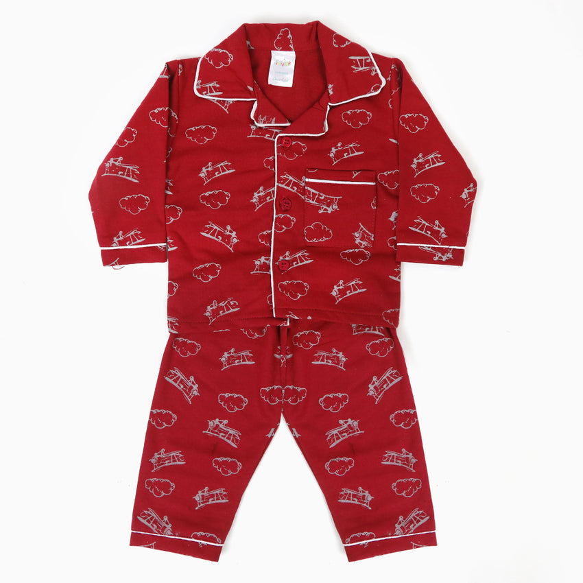 Newborn Boys Night Suit - Maroon, Newborn Boys Sets & Suits, Chase Value, Chase Value