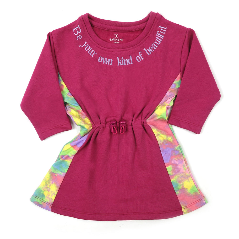 Eminent Girls Full Sleeves Frock - Fuchsia, Girls Frocks, Eminent, Chase Value