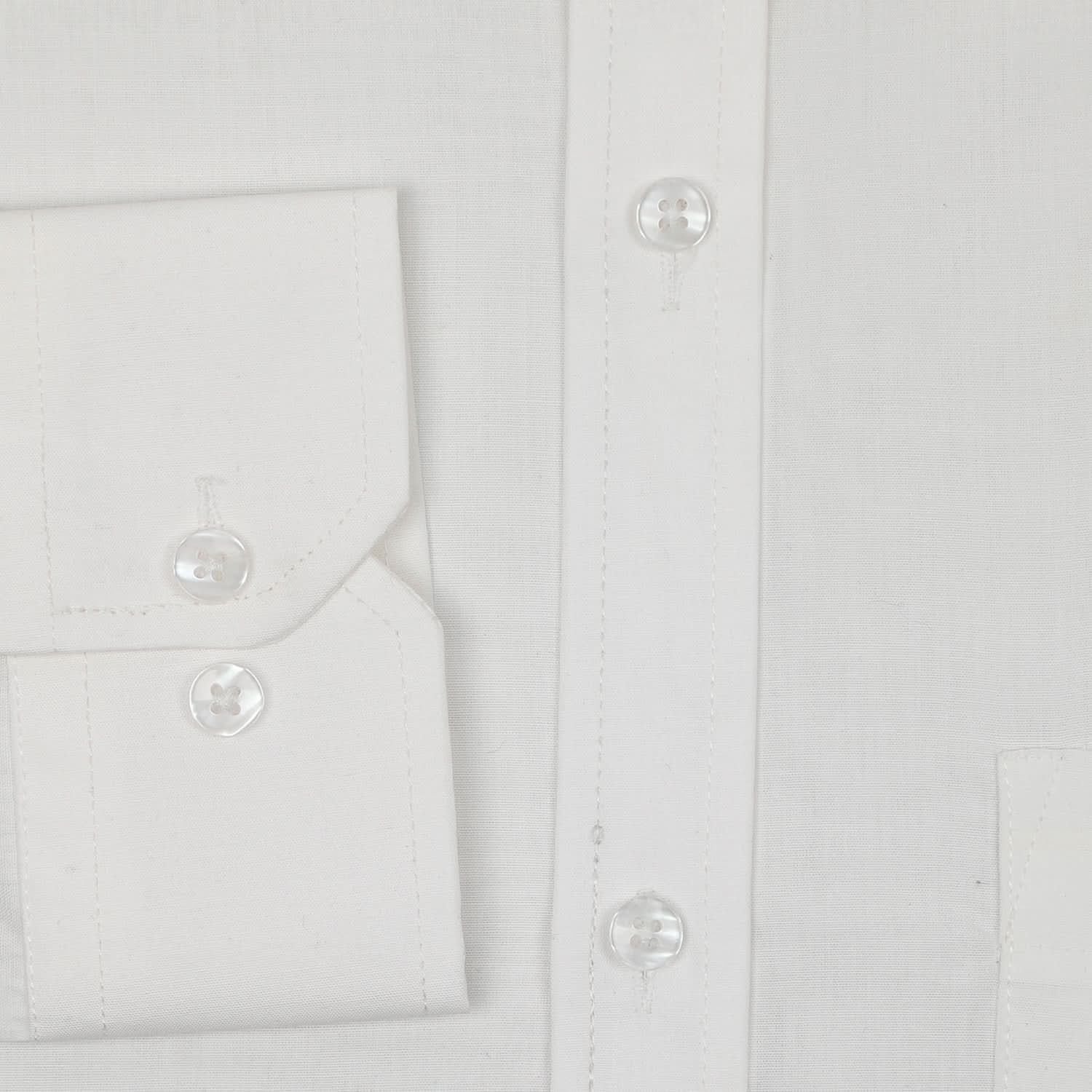 Men's Plain Formal Shirt - White, Men's Shirts, Chase Value, Chase Value