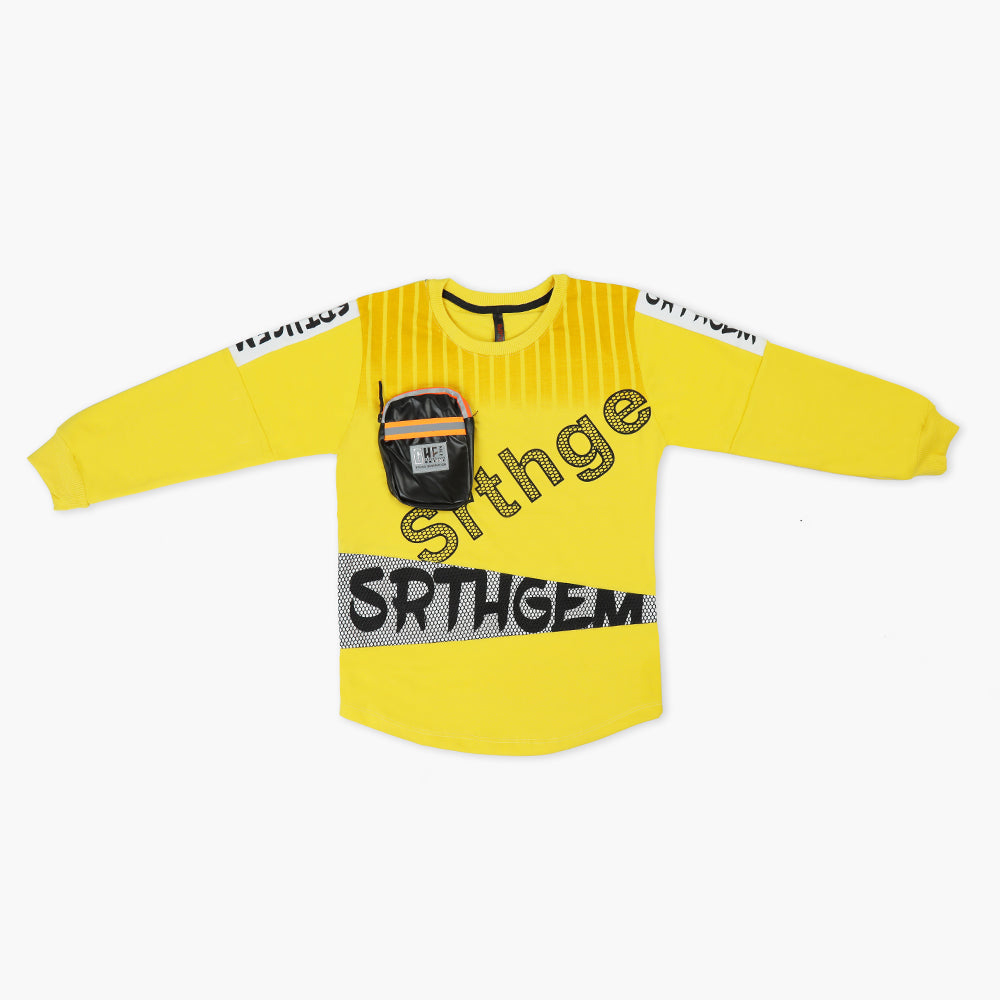 Boys Sweat Shirt - Yellow, Boys Hoodies & Sweat Shirts, Chase Value, Chase Value