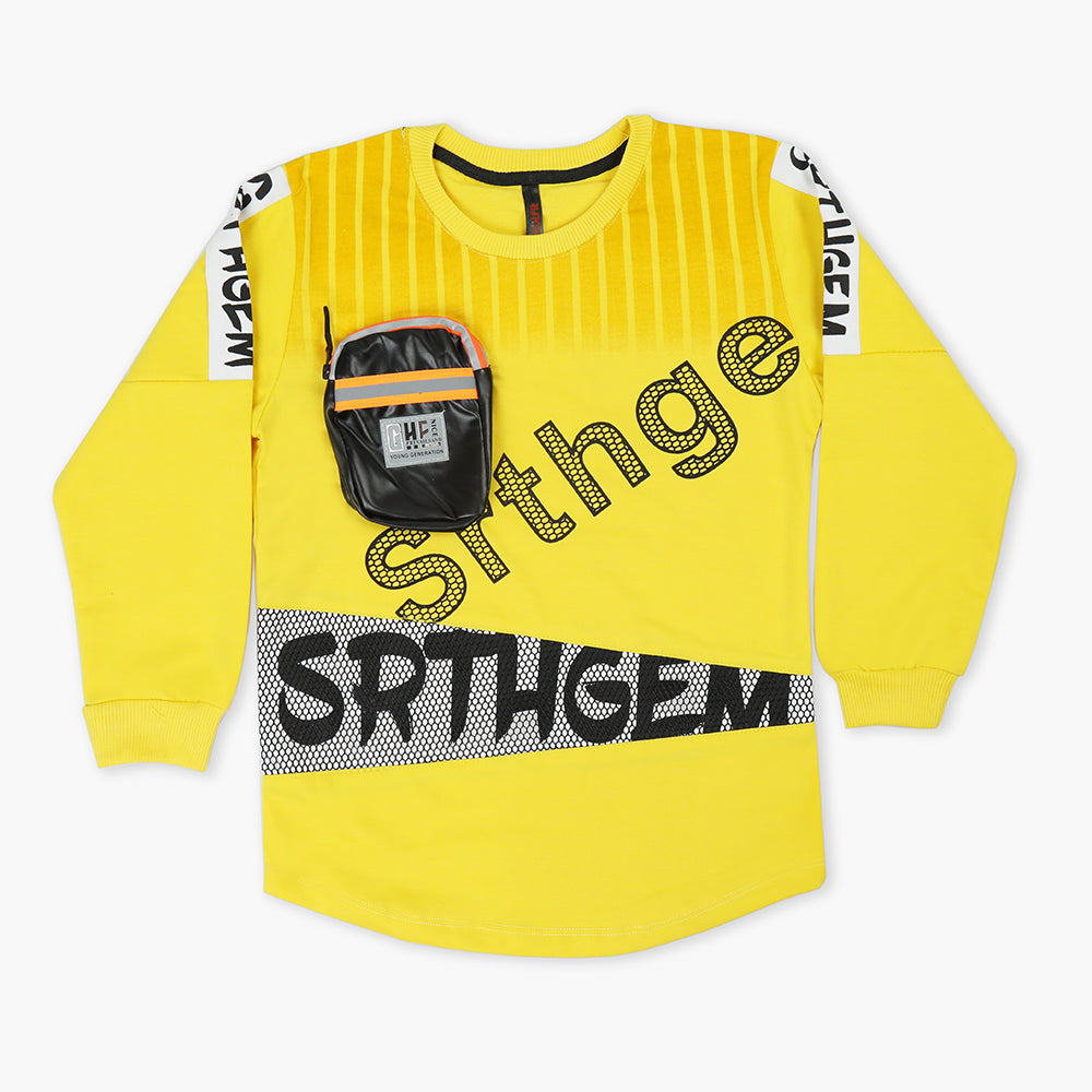 Boys Sweat Shirt - Yellow, Boys Hoodies & Sweat Shirts, Chase Value, Chase Value