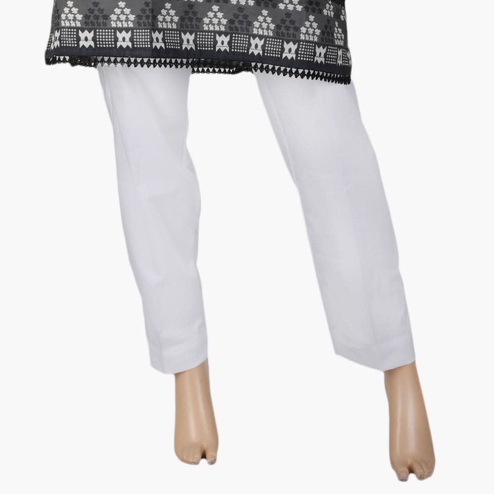 Women's Stretchable Trouser - White, Women Pajamas, Chase Value, Chase Value